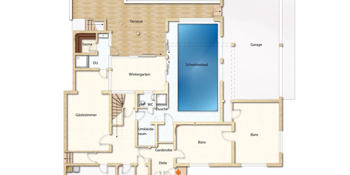 Grundriss Gartengeschoss
